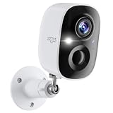 Dzees Security Cameras Wireless Outdoor - Spotlight & Siren, 1080P Battery Powered WiFi Cameras for Home Security, AI Motion Detection, Color Night Vision, 2-Way Talk, Waterproof, SD/Cloud