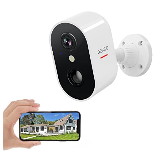 DEKCO Security Cameras Wireless Outdoor/Indoor, 1080P HD Wireless Rechargeable Battery Powered WiFi Home Surveillance Camera with Spotlight, Siren, Motion Detection, Color Night Vision, IP66