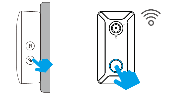 Set up your chime with the video doorbell.