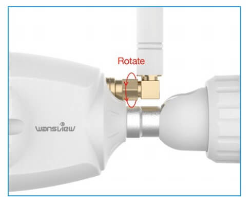 Power on camera and Install WiFi Antenna