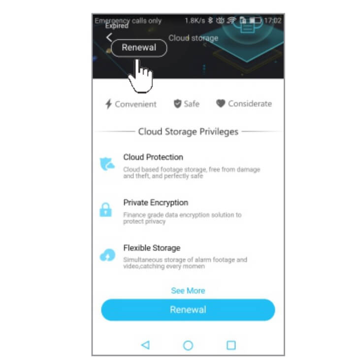 How to renew the cloud service