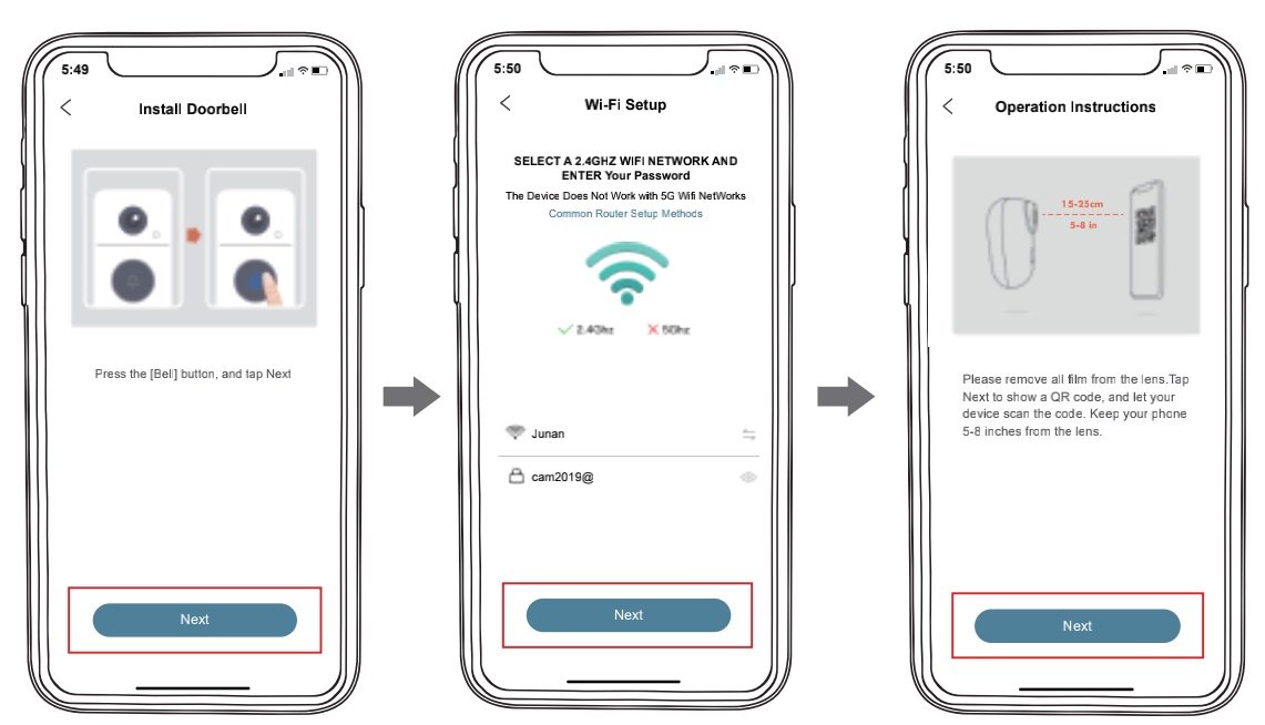 Connect ZUMIMALL Doorbell Camera to App