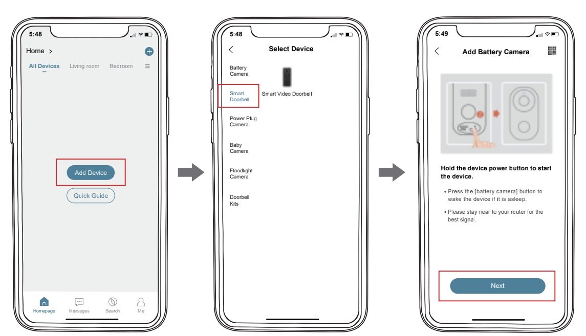 Connect ZUMIMALL Doorbell Camera to App