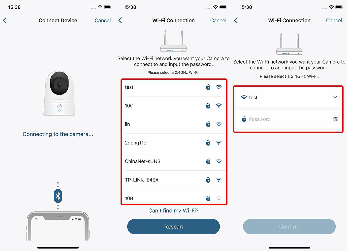 how to connect eufy Security camera to wifi