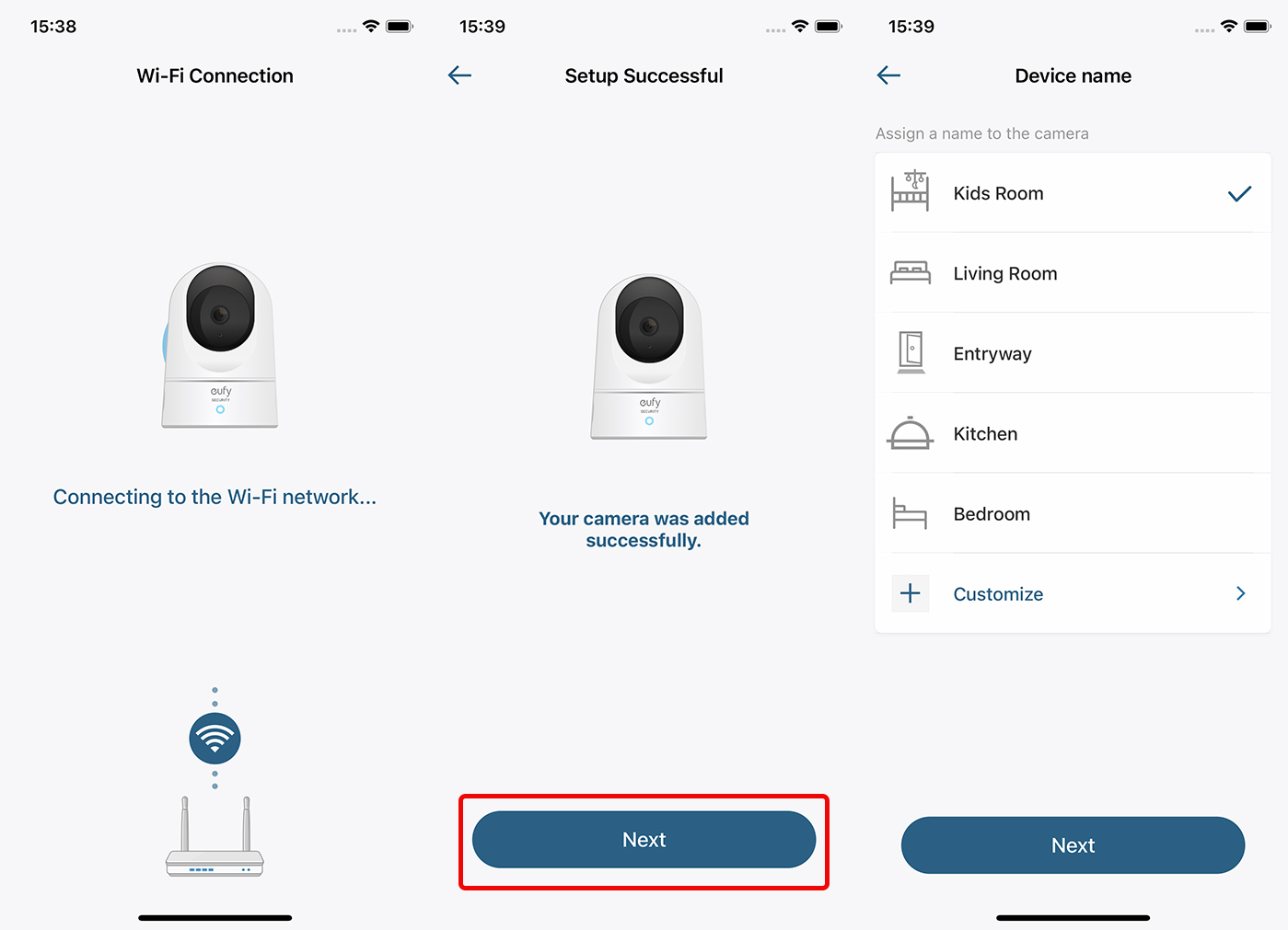 how to connect eufy Security camera to wifi