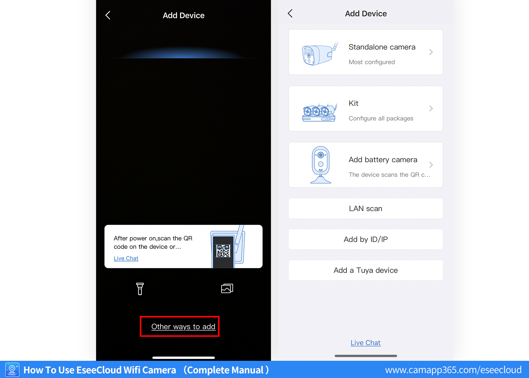 Connect EseeCloud camera