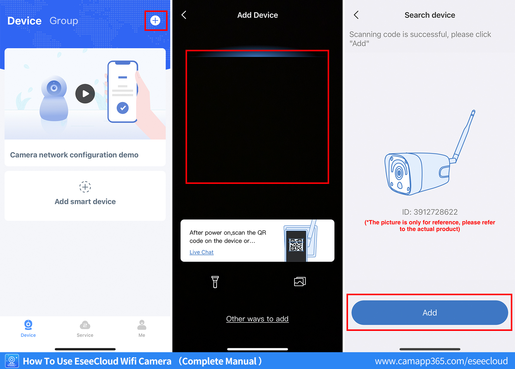 Connect EseeCloud camera