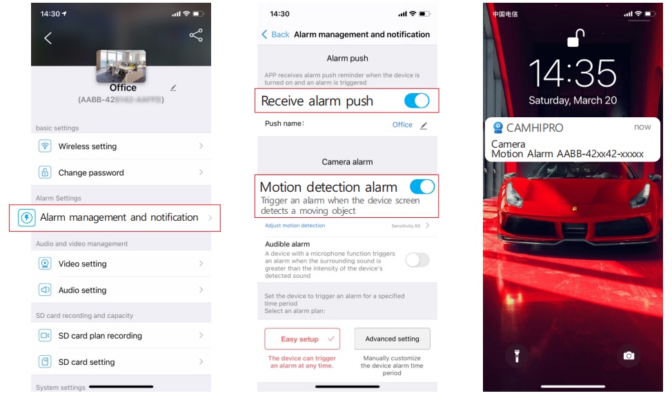 Motion Detection Settings
