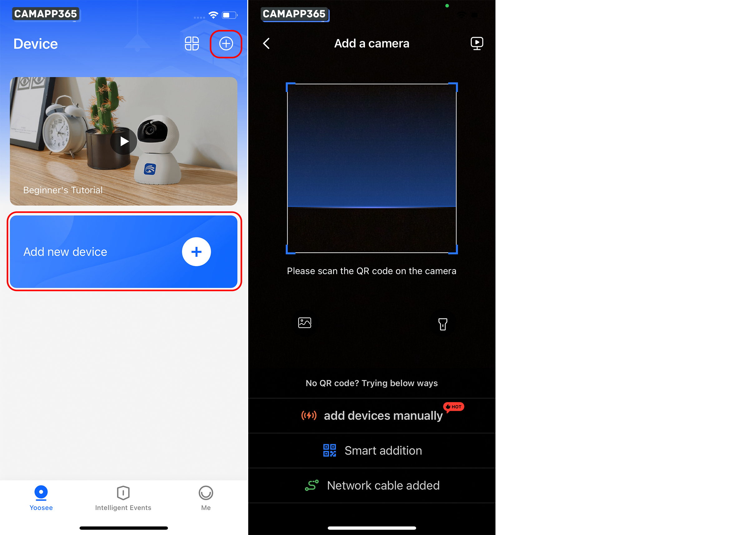 QR code sharing - Share Yoosee Camera