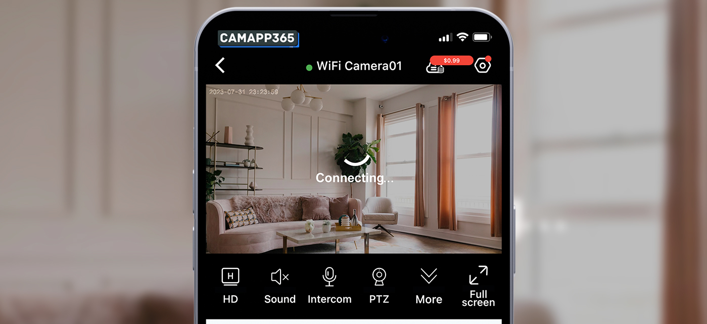 Why does O-KAM Pro camera keep showing that it is connecting?